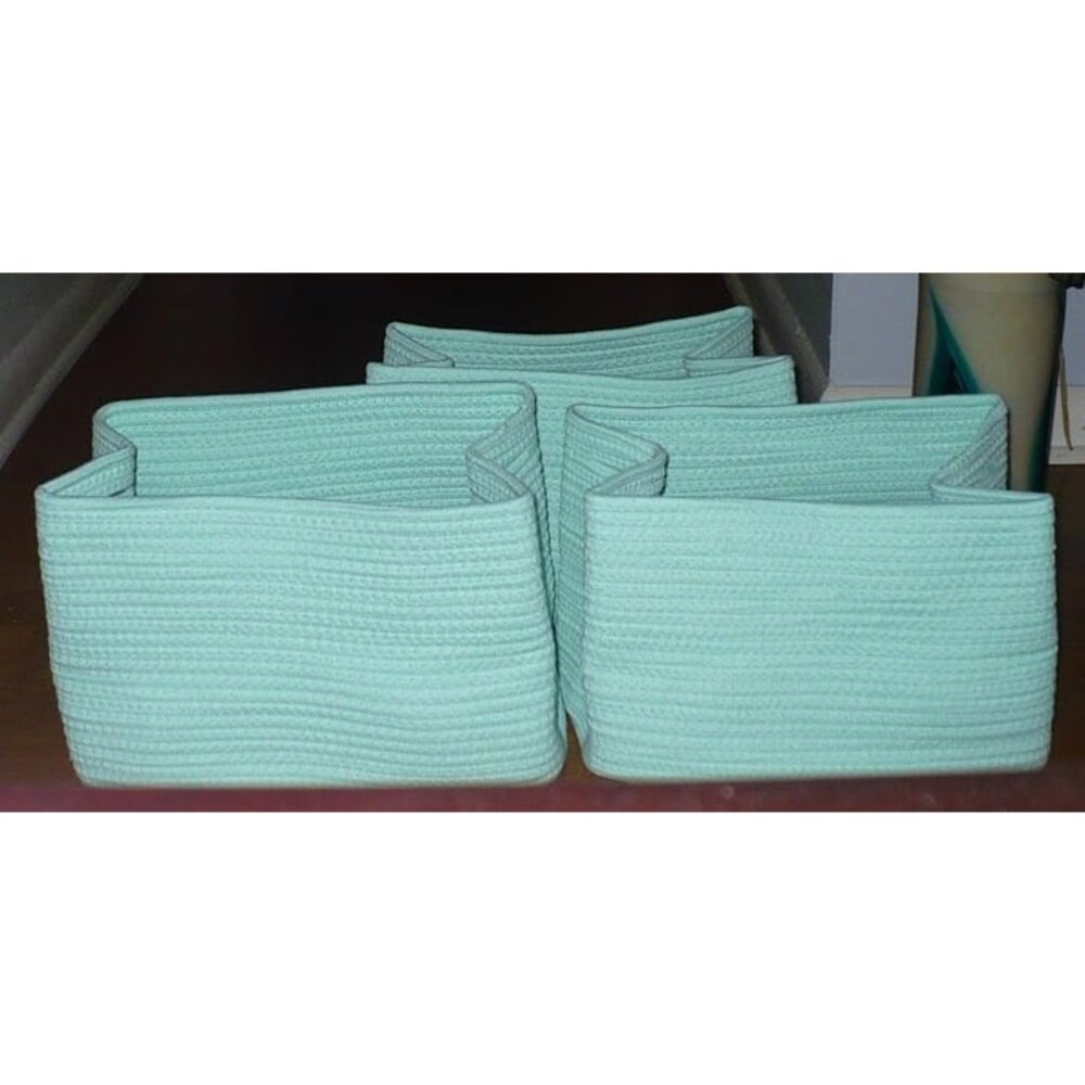 New Set of 3 Woven Baskets for Storage, Cotton Rope Storage Basket for Decor